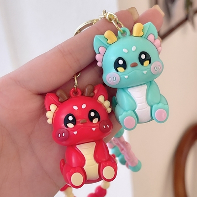 3.5cm*5cm PVC Dragon Keychain Καλό μικρό δώρο για σακίδιο κρεμασμένη αλυσίδα περιλαμβάνεται