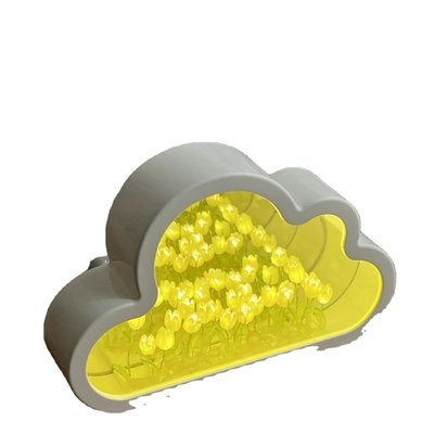 Χειροποίητο DIY Cloud Tulip Mirror Night Lamp Ένα αντικείμενο Δύο χρήσεις Ιδανικό για δώρα καινοτομίας