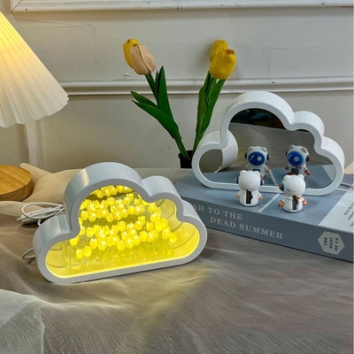 Χειροποίητο DIY Cloud Tulip Mirror Night Lamp Ένα αντικείμενο Δύο χρήσεις Ιδανικό για δώρα καινοτομίας