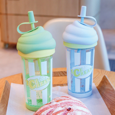 Παγωτό Straw Cup Δημιουργική τάση Μεγάλη χωρητικότητα Κύπελλο νερού για την εκτίμηση των εργαζομένων
