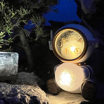 Αποφοίτηση Γάτα Αστροναύτης Διακόσμηση για το Διάστημα Μίου ατμόσφαιρα Φως Φεστιβάλ Δώρο