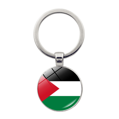 Ζινκ κράμα μέταλλο Εθνική σημαία Keychain Pendant Κρυστάλλινο κλειδί χρυσαφίδιο χάρτη κοσμήματα καυτή τάση