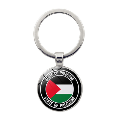 Ζινκ κράμα μέταλλο Εθνική σημαία Keychain Pendant Κρυστάλλινο κλειδί χρυσαφίδιο χάρτη κοσμήματα καυτή τάση