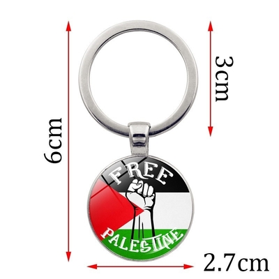 Ζινκ κράμα μέταλλο Εθνική σημαία Keychain Pendant Κρυστάλλινο κλειδί χρυσαφίδιο χάρτη κοσμήματα καυτή τάση