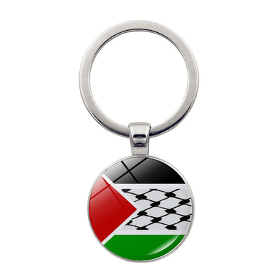 Ζινκ κράμα μέταλλο Εθνική σημαία Keychain Pendant Κρυστάλλινο κλειδί χρυσαφίδιο χάρτη κοσμήματα καυτή τάση