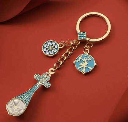 2024 Προσαρμοσμένο αλυσίδιο ψευδαργύρου Carabiner Keychain με το λογότυπο του πελάτη και Gravure εκτύπωση