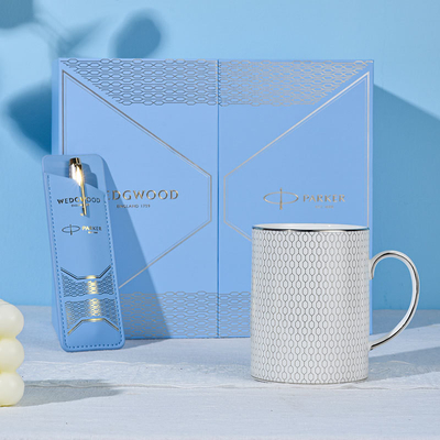 IM Twilight City Pearl Pen Wedgwood Πλατινένιο Γεωμετρικό Κύπελλο Συγκεντρωτικό Σετ για Δώρα Εκδηλώσεων