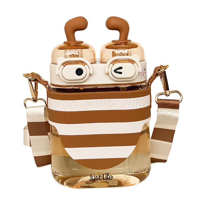 Εργαζόμενοι ευημερία δώρο ιδέα Cute Bee πλαστικό καφέ από καλαμάκι με πίσω ιμάντα και προσαρμοσμένο λογότυπο