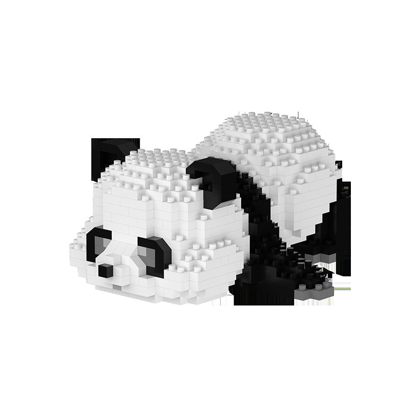 -Chic Panda δομικό μπλοκ μικροσκοπικά κόκκοι συναρμολογημένα πλαστικά παιχνίδια 1 χρωματική γραφική εκτύπωση