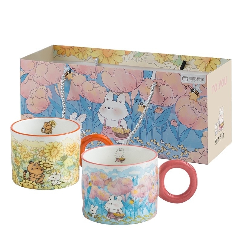 Τεχνικές εκτύπωσης με μεταξένιο οθόνο U Creative Cup Gift Box Set για ένα μοναδικό χώρο διαβίωσης