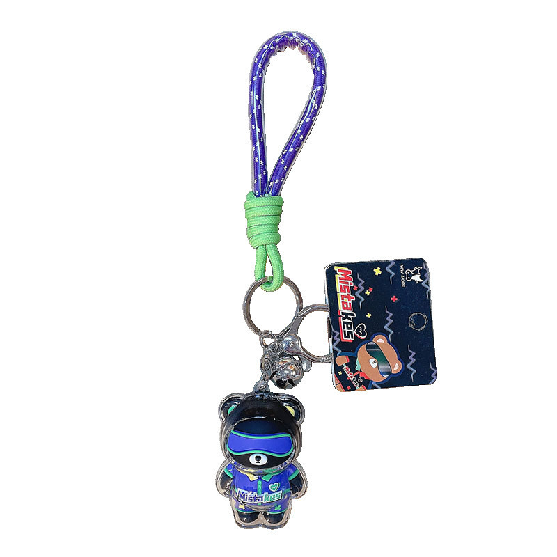2 Χρωματική γραφική εκτύπωση Cool Bear Keychain Acrylic Doll Keychain για προϊόντα γραφείου